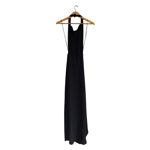 L'Agence Knit Halter Open Back Maxi Dress Black Size 6 - Picture 4 of 12